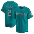 Rebec S.Mariners #2 Cole Young Player Teal Home Limited Stitched Jerseys