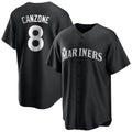 Rebec S.Mariners #8 Dominic Canzone Player Black Home Limited Stitched Jerseys
