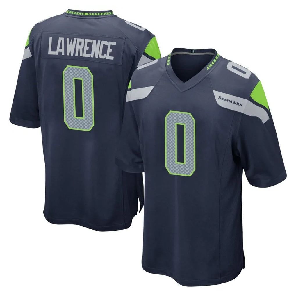 Rebec S.Seahawks #0 DeMarcus Lawrence Player Navy Home Game Stitched Jerseys