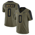 Rebec S.Seahawks #0 DeMarcus Lawrence Player Olive Salute To Service Limited Game Stitched Jerseys