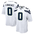 Rebec S.Seahawks #0 DeMarcus Lawrence Player White Home Game Stitched Jerseys
