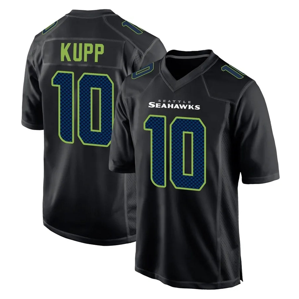 Rebec S.Seahawks #10 Cooper Kupp Player Black Limited Fashion Home Game Stitched Jerseys