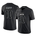 Rebec S.Seahawks #10 Cooper Kupp Player Black Limited Reflective Home Game Stitched Jerseys