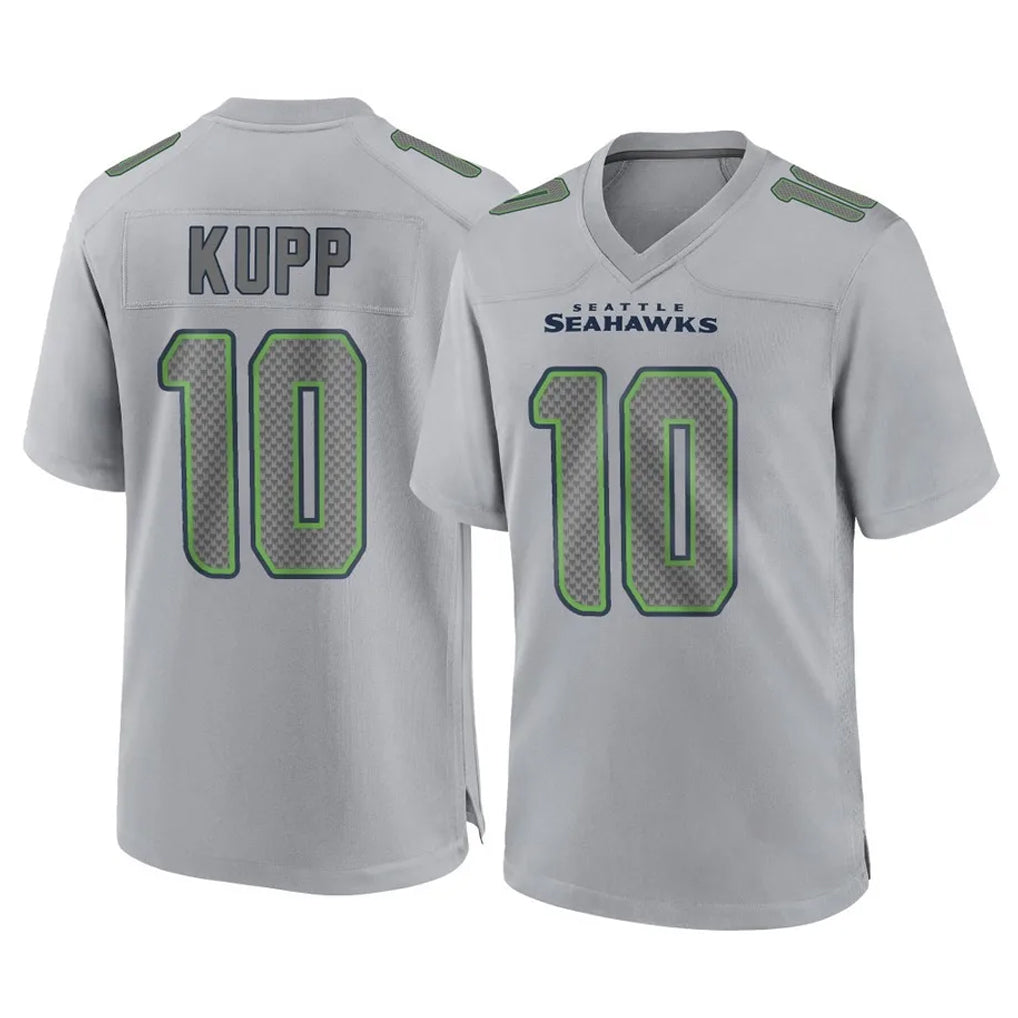 Rebec S.Seahawks #10 Cooper Kupp Player Gray Atmosphere Fashion Home Game Stitched Jerseys