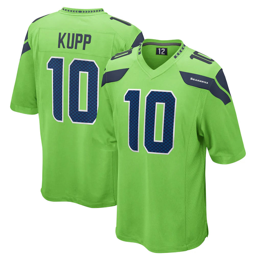 Rebec S.Seahawks #10 Cooper Kupp Player Green Home Game Stitched Jerseys