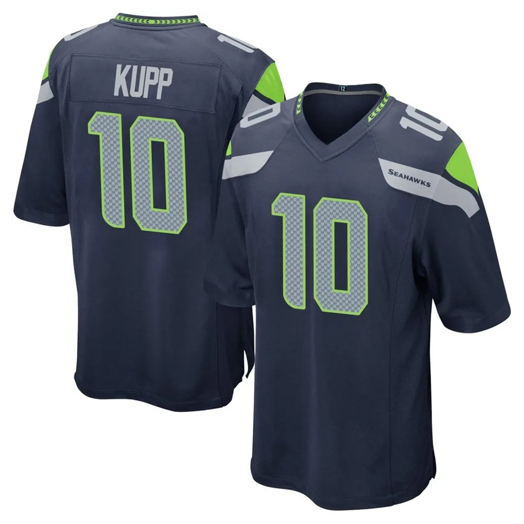 Rebec S.Seahawks #10 Cooper Kupp Player Navy Home Game Stitched Jerseys