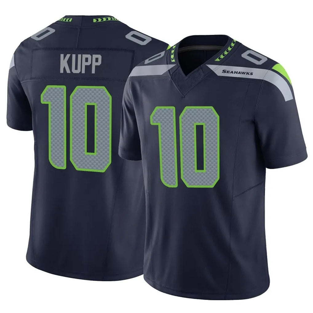 Rebec S.Seahawks #10 Cooper Kupp Player Navy Limited Vapor F.U.S.E. Home Game Stitched Jerseys