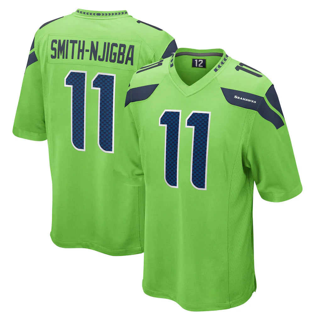 Rebec S.Seahawks #11 Jaxon Smith-Njigba Player Green Home Game Stitched Jerseys