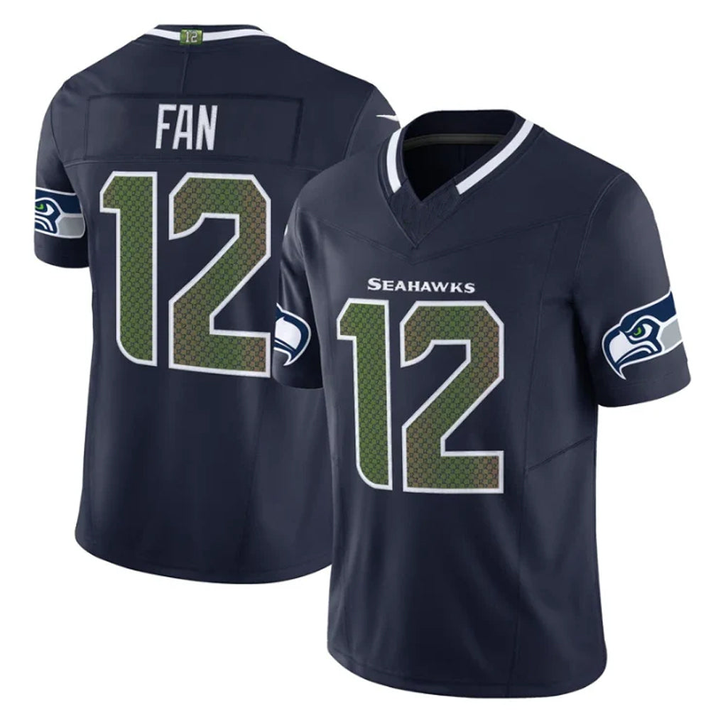 Rebec S.Seahawks #12 12th Fan Player Navy Rivalries Vapor Limited Home Game Stitched Jerseys
