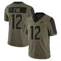 Rebec S.Seahawks #12 12th Fan Player Olive Salute To Service Limited Game Stitched Jerseys