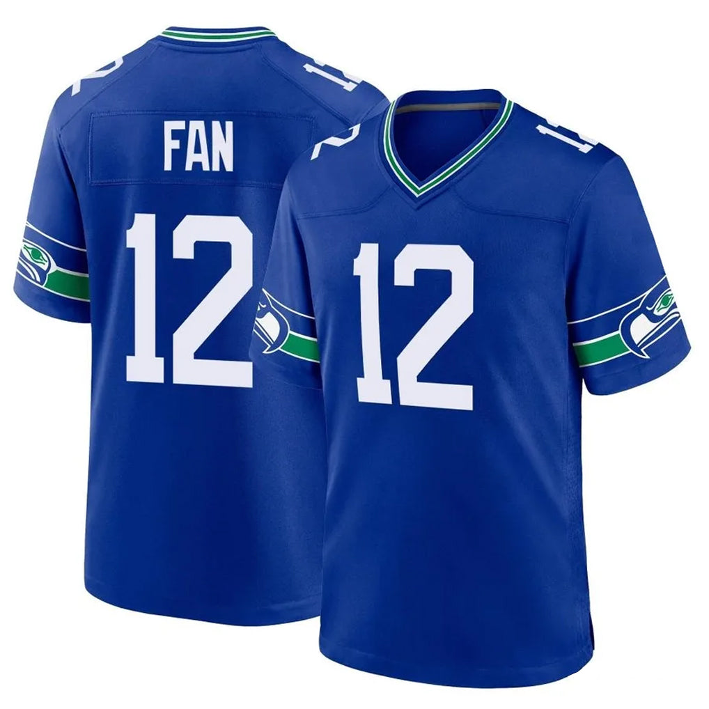 Rebec S.Seahawks #12 12th Fan Player Royal Throwback Home Game Stitched Jerseys