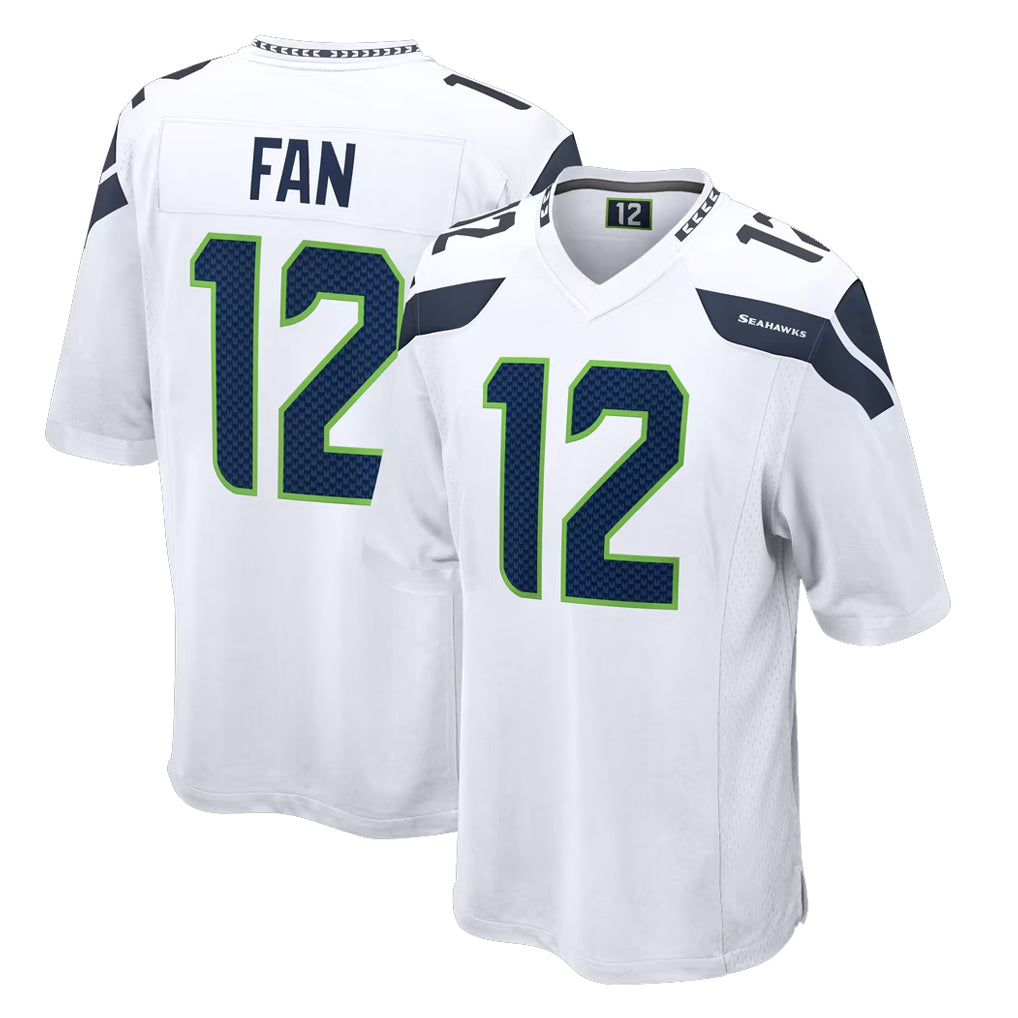 Rebec S.Seahawks #12 12th Fan Player White Home Game Stitched Jerseys