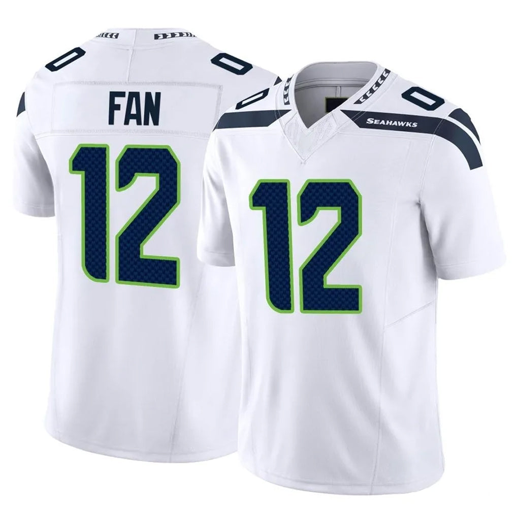 Rebec S.Seahawks #12 12th Fan Player White Limited Vapor F.U.S.E. Home Game Stitched Jerseys