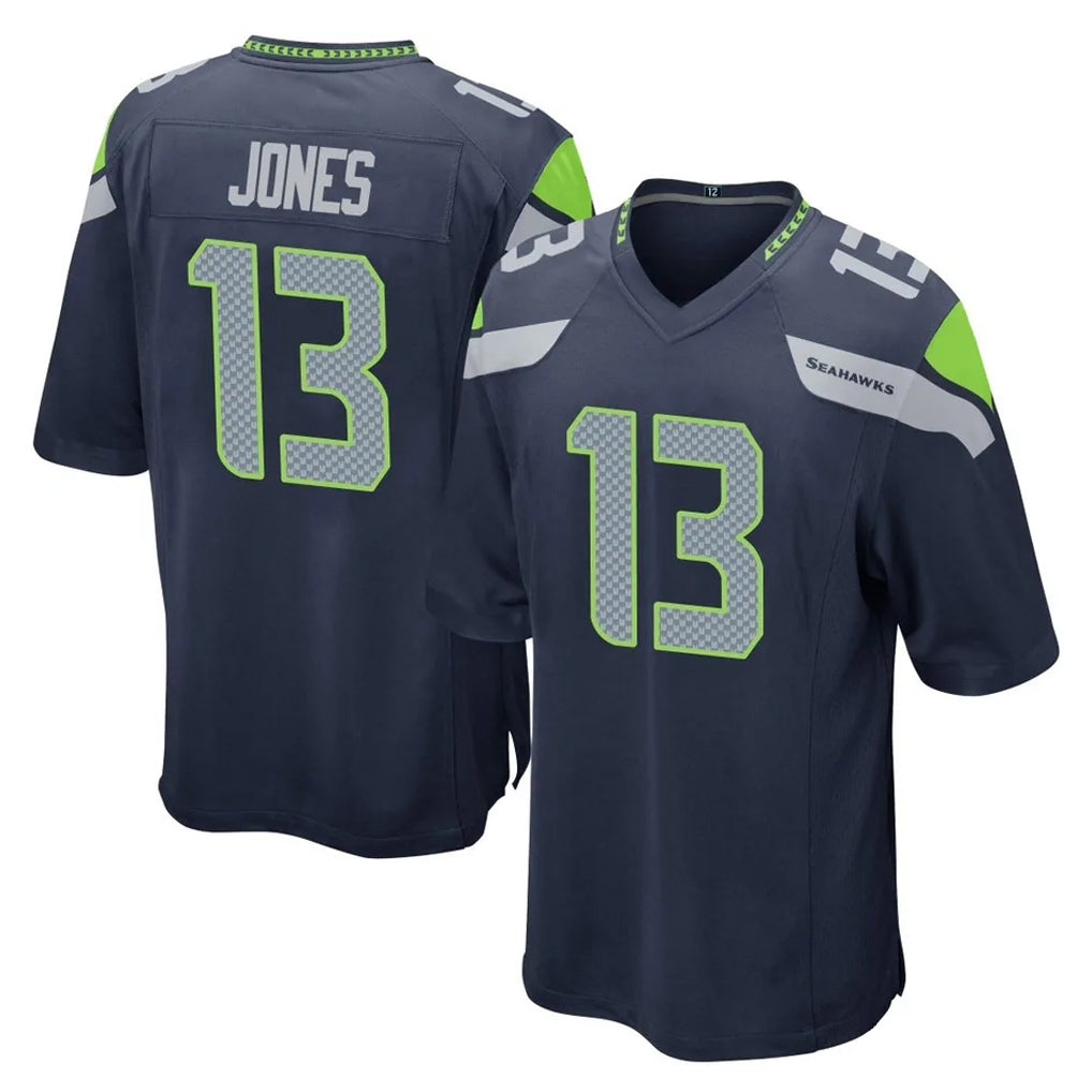 Rebec S.Seahawks #13 Ernest Jones IV Player Navy Home Game Stitched Jerseys
