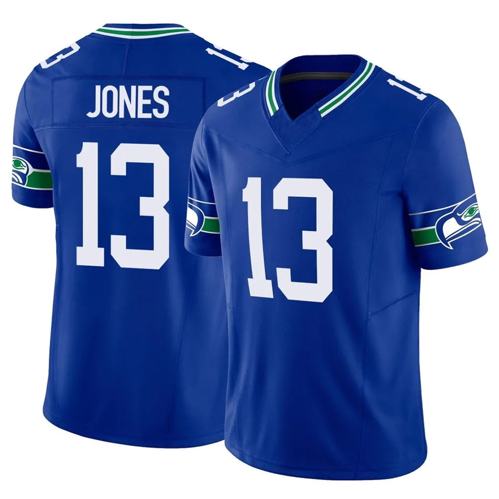 Rebec S.Seahawks #13 Ernest Jones IV Player Royal Limited Throwback Vapor F.U.S.E. Home Game Stitched Jerseys
