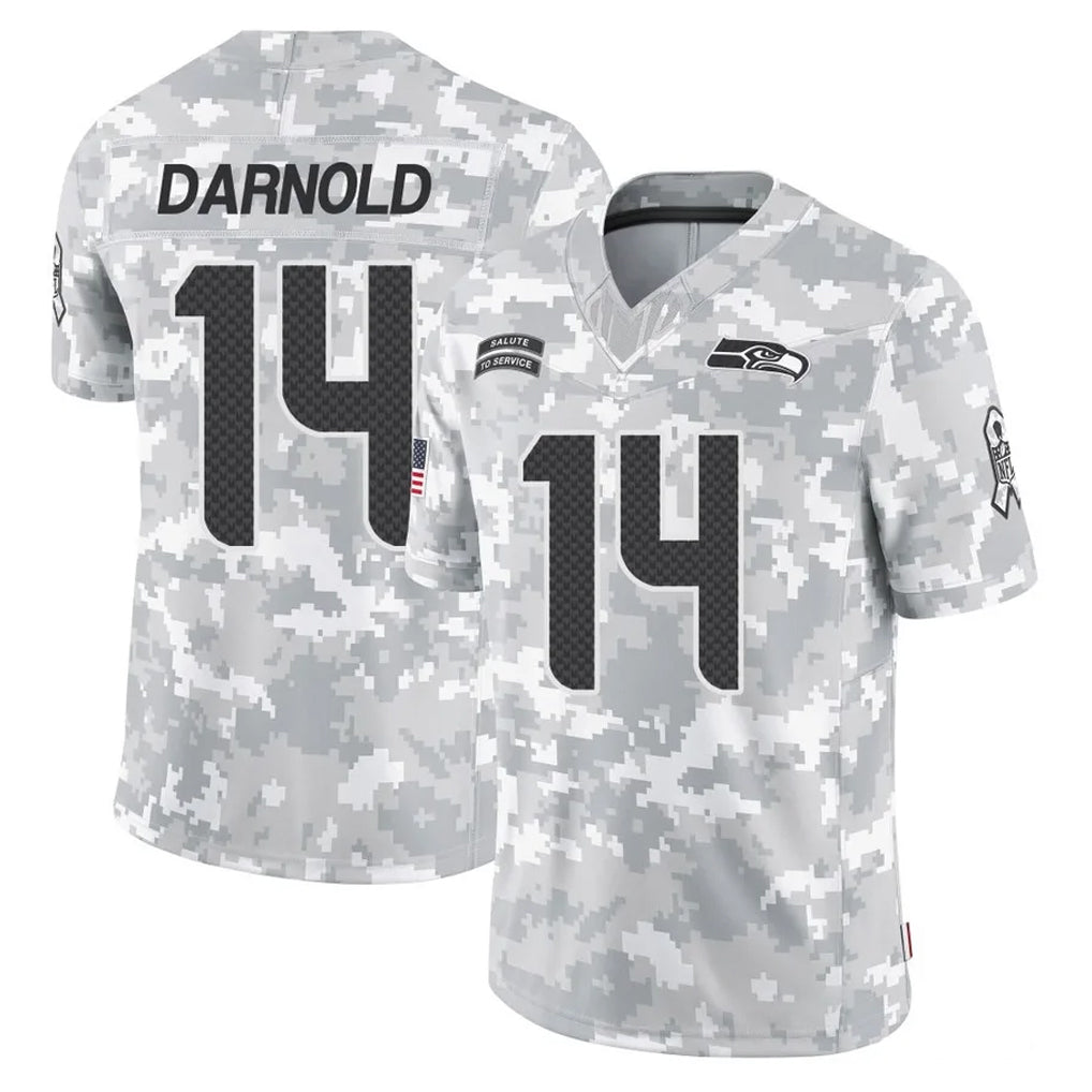 Rebec S.Seahawks #14 Sam Darnold Player Arctic Camo Limited Salute To Service Home Game Stitched Jerseys