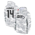 Rebec S.Seahawks #14 Sam Darnold Player Arctic Camo Limited Salute to Service Pullover Hoodies Game Stitched Jerseys
