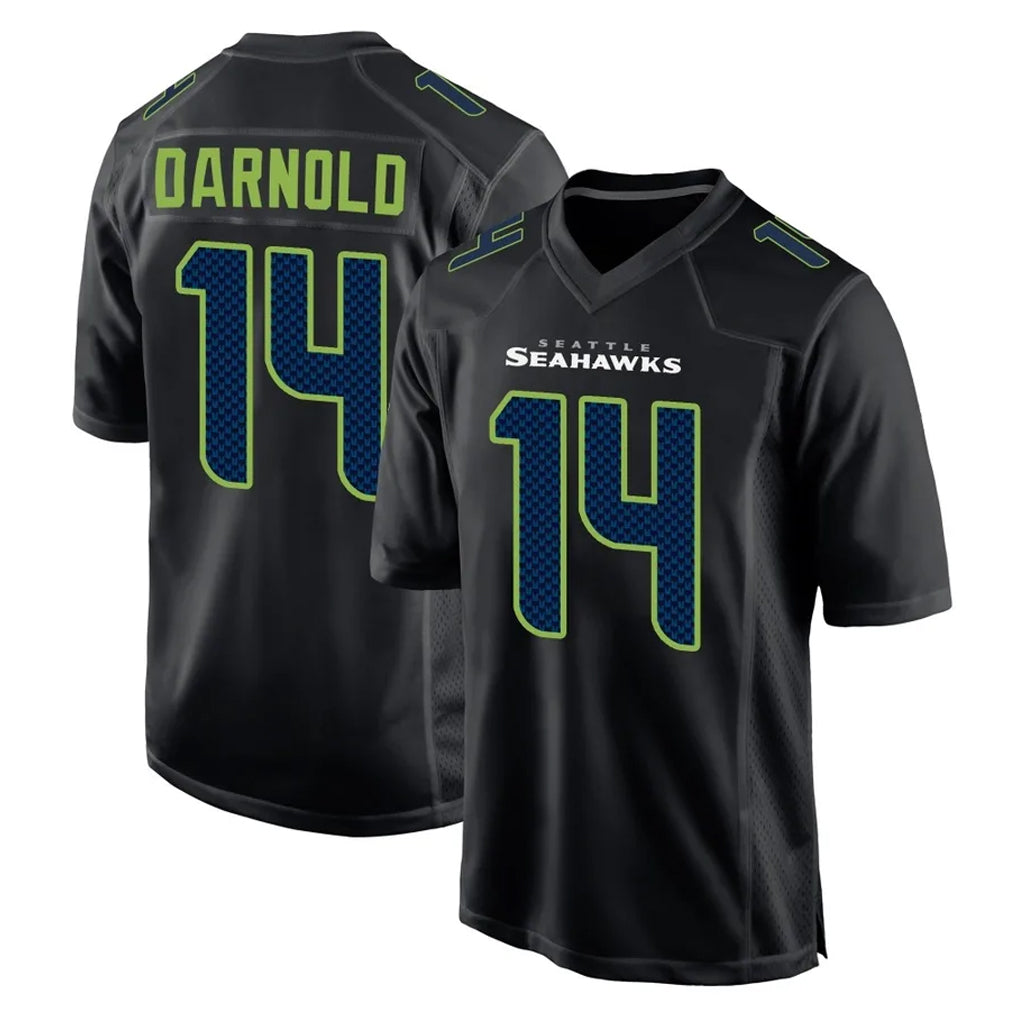 Rebec S.Seahawks #14 Sam Darnold Player Black Limited Fashion Home Game Stitched Jerseys