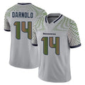Rebec S.Seahawks #14 Sam Darnold Player Grey Limited 2025 Rivalries Collection Home Game Stitched Jerseys