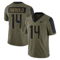 Rebec S.Seahawks #14 Sam Darnold Player Olive Salute To Service Limited Game Stitched Jerseys