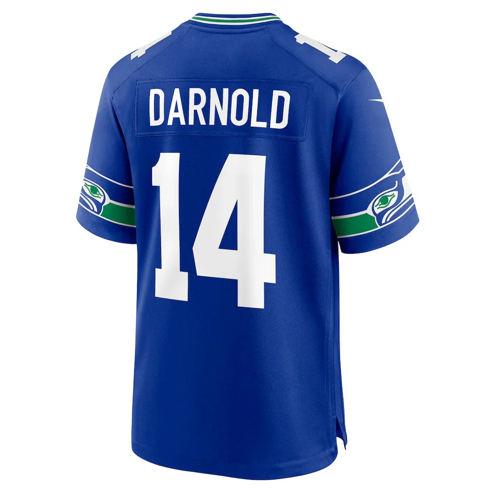 S.Seahawks #14 Sam Darnold Royal Rebec Alternate Game Player Stitched Jerseys