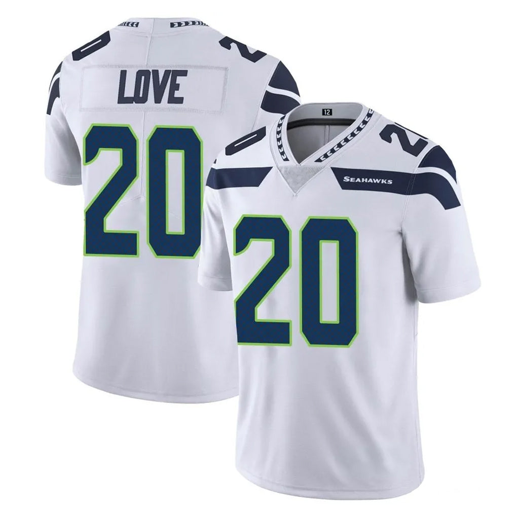 Rebec S.Seahawks #20 Julian Love Player White Limited Vapor Untouchable Home Game Stitched Jerseys