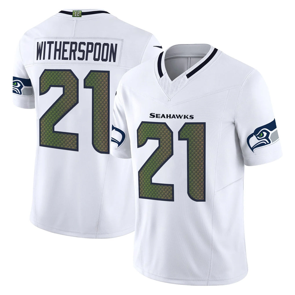 Rebec S.Seahawks #21 Devon Witherspoon Whitel Rivalries Vapor Limited Home Game Stitched Jerseys