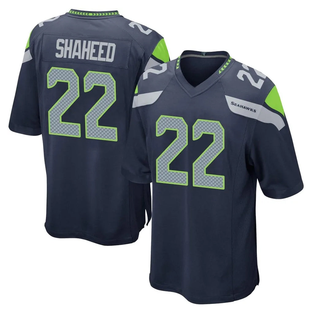 Rebec S.Seahawks #22 Rashid Shaheed Player Navy Home Game Stitched Jerseys