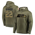 Rebec S.Seahawks #22 Rashid Shaheed Player Olive Salute to Service Pullover Hoodie Home Game Stitched Jerseys