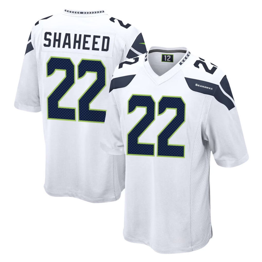 Rebec S.Seahawks #22 Rashid Shaheed Player White Home Game Stitched Jerseys