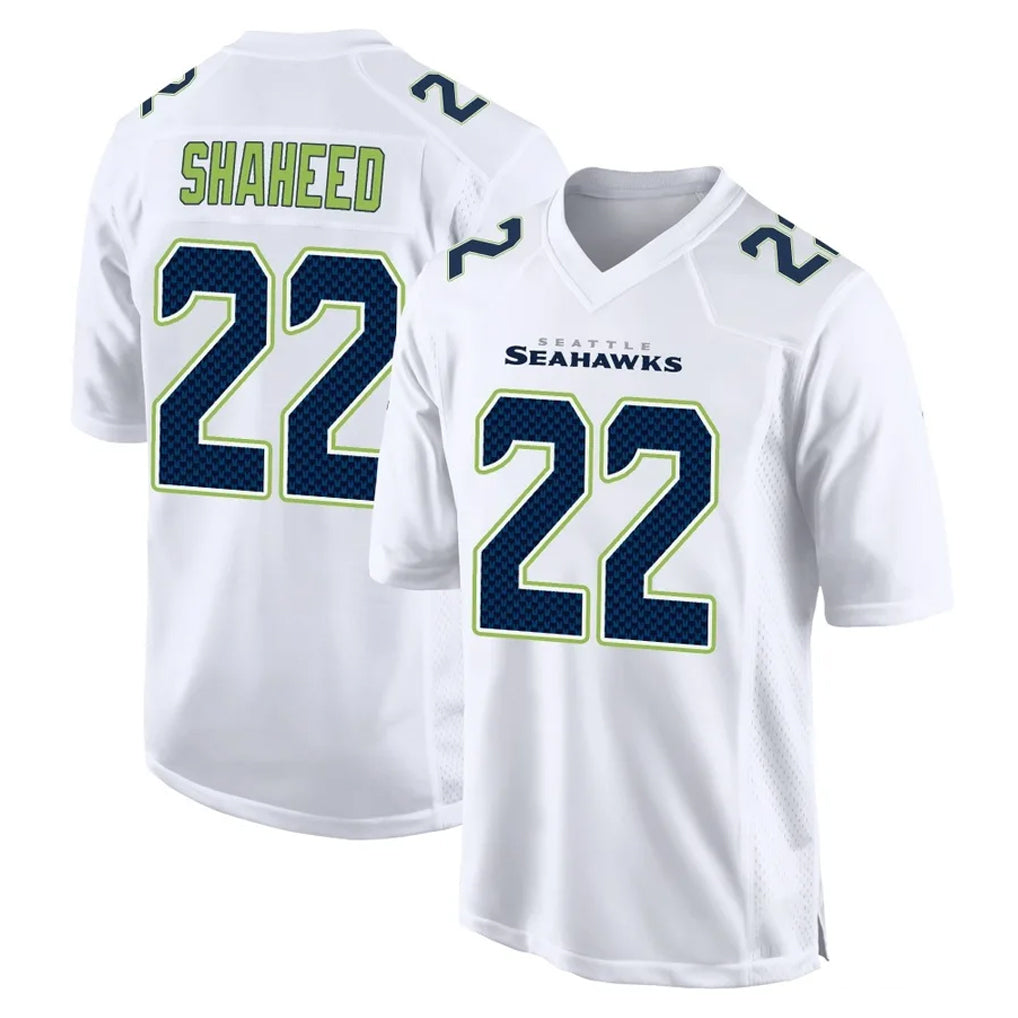 Rebec S.Seahawks #22 Rashid Shaheed Player White Tundra Fashion Home Game Stitched Jerseys