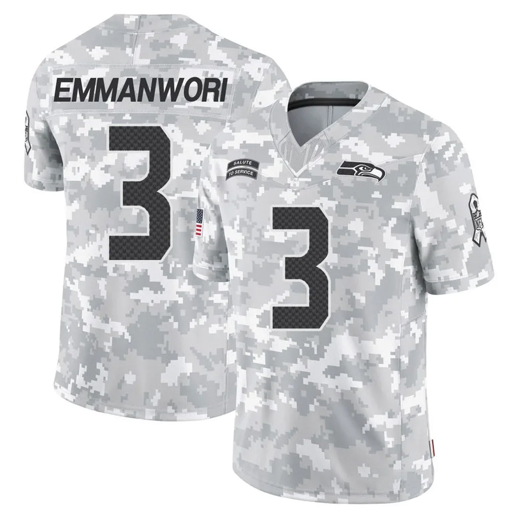 Rebec S.Seahawks #3 Nick Emmanwori Player Arctic Camo Limited Salute To Service Home Game Stitched Jerseys