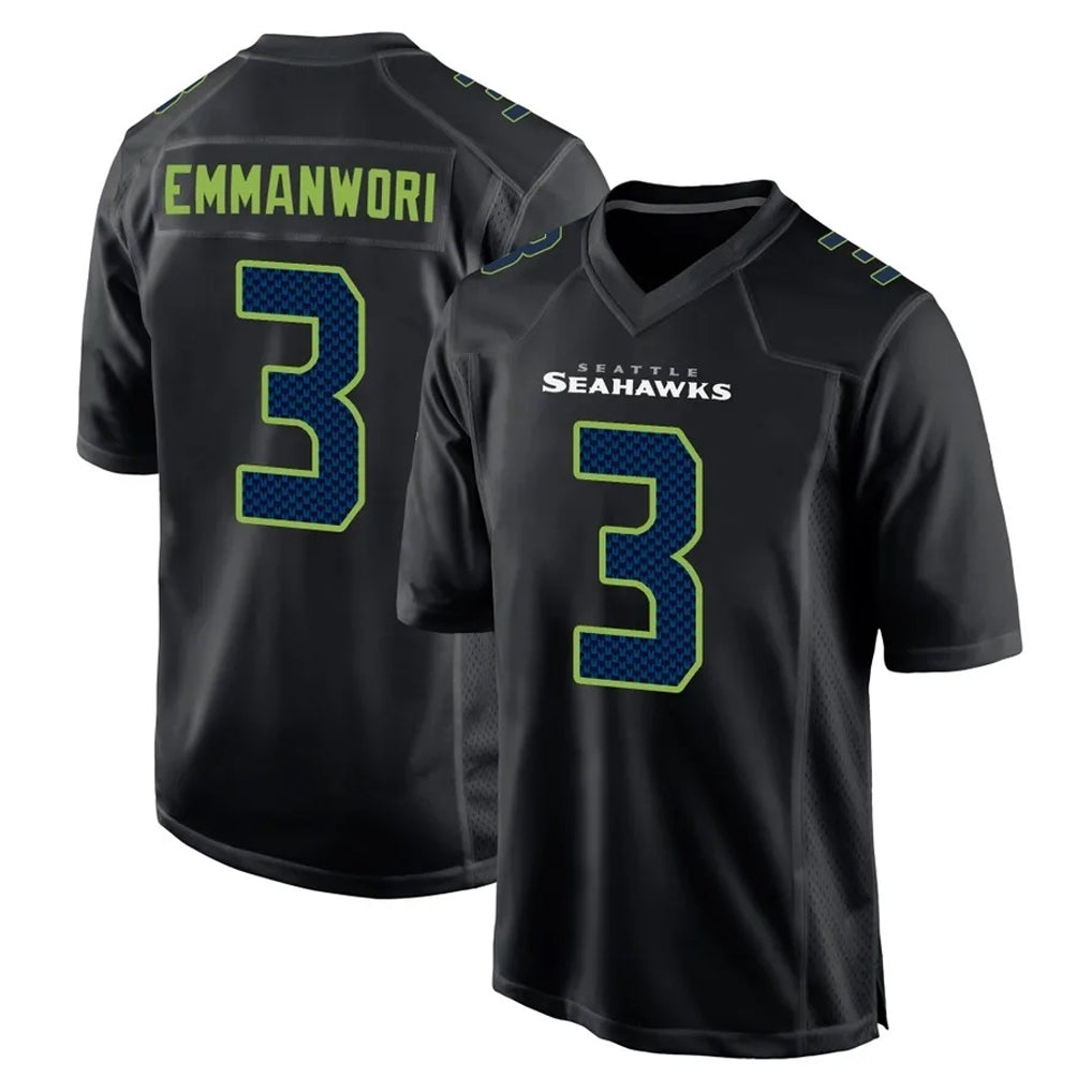 Rebec S.Seahawks #3 Nick Emmanwori Player Black Limited Fashion Home Game Stitched Jerseys