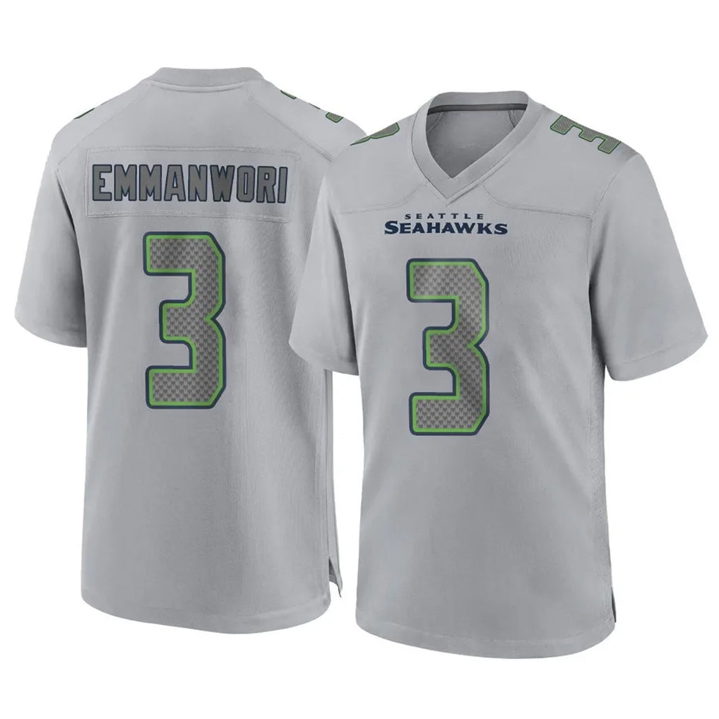 Rebec S.Seahawks #3 Nick Emmanwori Player Gray Atmosphere Fashion Home Game Stitched Jerseys