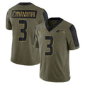Rebec S.Seahawks #3 Nick Emmanwori Player Olive Salute To Service Limited Game Stitched Jerseys