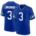 Rebec S.Seahawks #3 Nick Emmanwori Player Royal Throwback Home Game Stitched Jerseys
