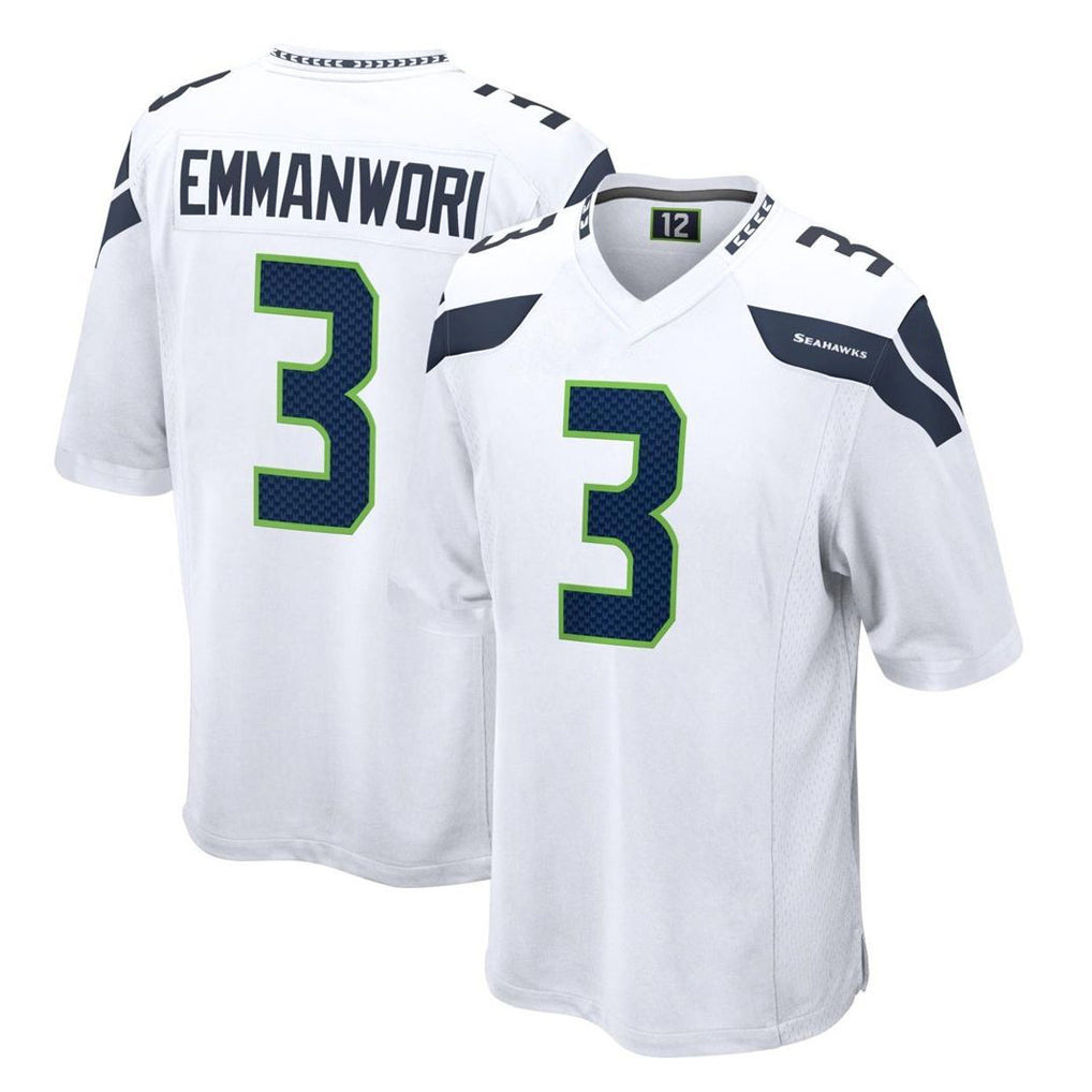 Rebec S.Seahawks #3 Nick Emmanwori Player White Home Game Stitched Jerseys