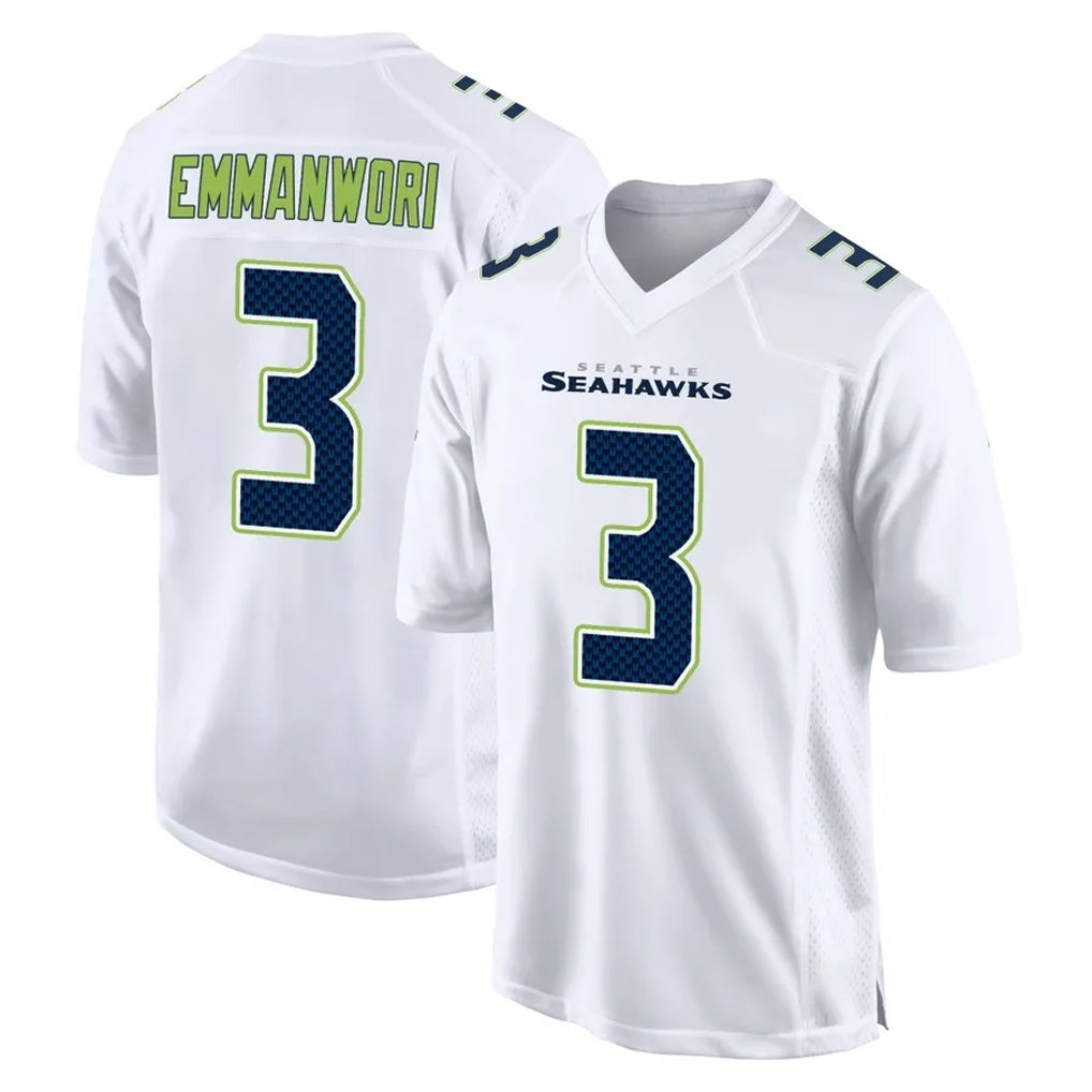 Rebec S.Seahawks #3 Nick Emmanwori Player White Tundra Fashion Home Game Stitched Jerseys