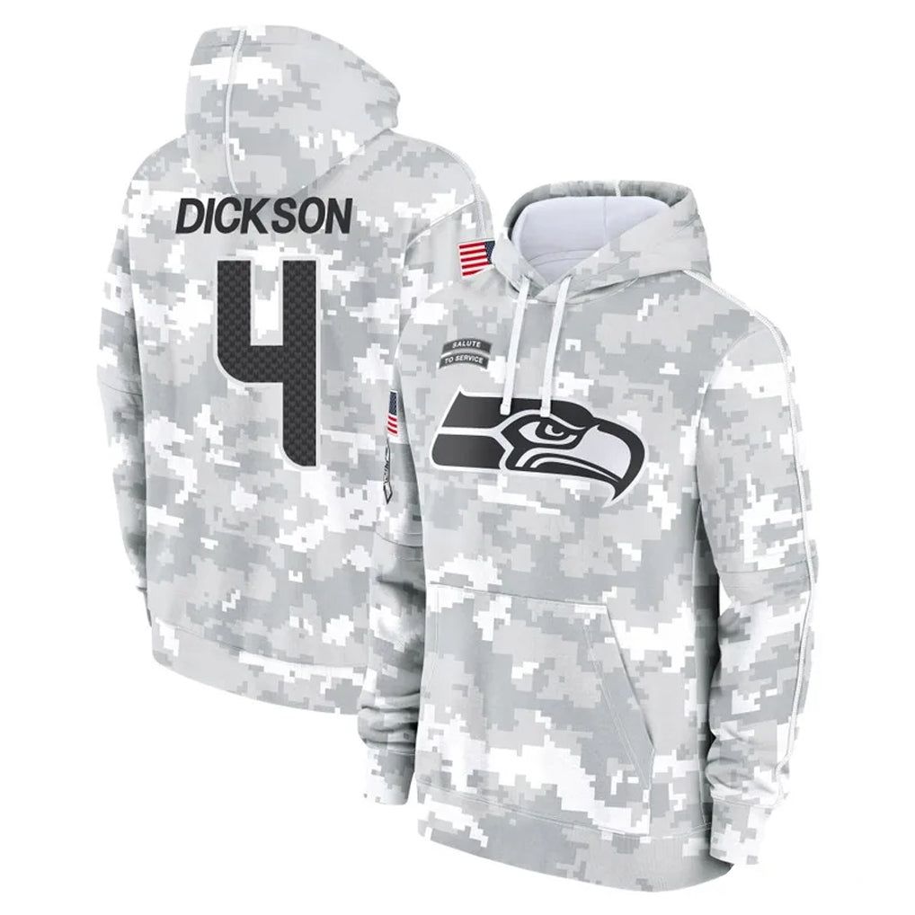 Rebec S.Seahawks #4 Michael Dickson Player Arctic Camo Limited Salute to Service Pullover Hoodies Game Stitched Jerseys