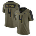 Rebec S.Seahawks #4 Michael Dickson Player Olive Salute To Service Limited Game Stitched Jerseys