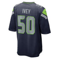 Rebec S.Seahawks #50 Jared Ivey College Navy Team Game Jersey