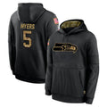 Rebec S.Seahawks #5 Jason Myers Player Black Salute to Service Hoodies Limited Game Stitched Jerseys