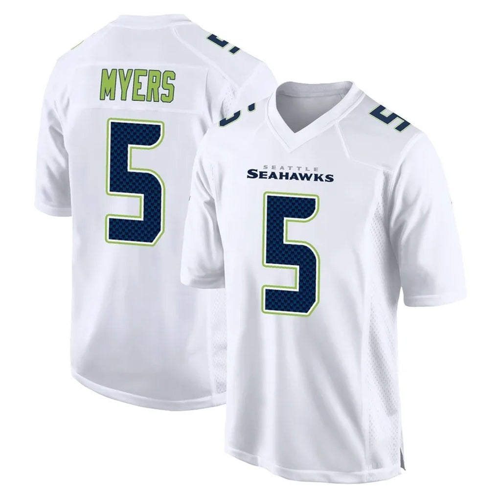 Rebec S.Seahawks #5 Jason Myers Player White Tundra Fashion Home Game Stitched Jerseys