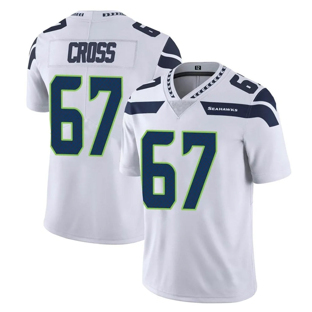 Rebec S.Seahawks #67 Charles Cross Player White Limited Vapor Untouchable Home Game Stitched Jerseys