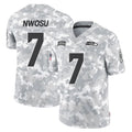 Rebec S.Seahawks #7 Uchenna Nwosu Player Arctic Camo Limited Salute To Service Home Game Stitched Jerseys