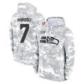 Rebec S.Seahawks #7 Uchenna Nwosu Player Arctic Camo Limited Salute to Service Pullover Hoodies Game Stitched Jerseys
