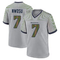 Rebec S.Seahawks #7 Uchenna Nwosu Player Grey 2025 Rivalries Collection Home Game Stitched Jerseys