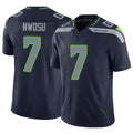 Rebec S.Seahawks #7 Uchenna Nwosu Player Navy Limited Vapor F.U.S.E. Home Game Stitched Jerseys