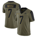 Rebec S.Seahawks #7 Uchenna Nwosu Player Olive Salute To Service Limited Game Stitched Jerseys