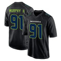 Rebec S.Seahawks #91 Byron Murphy II Player Black Limited Fashion Home Game Stitched Jerseys